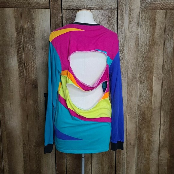 Nike Long Sleeve Color Block T Shirt Custom Cut - Picture 7 of 12